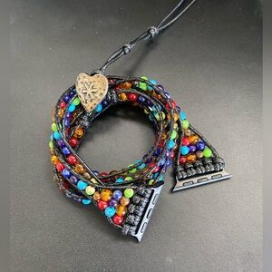 multi color beaded wrap band  for Apple watch 41mm